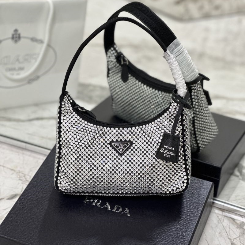 Hobo Underarm Bag with Diamonds 1NE515